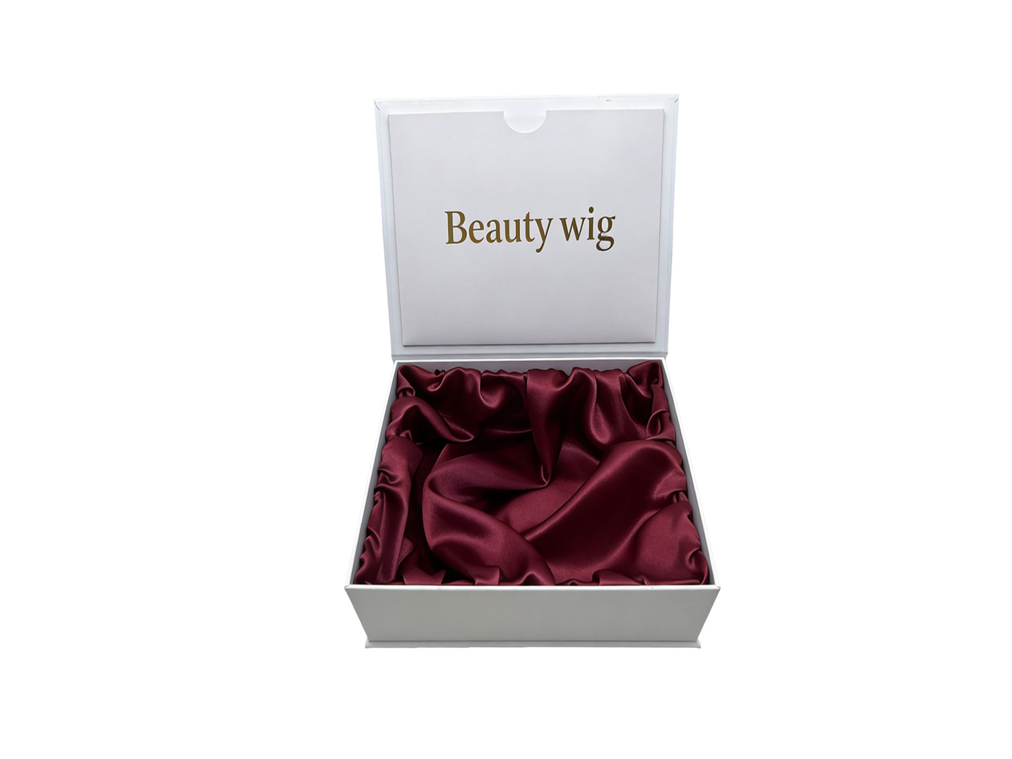 Customized luxury gift magnetic box wig box with magnet lid  